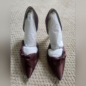 Brown Satin Heels - Worn Once - 8